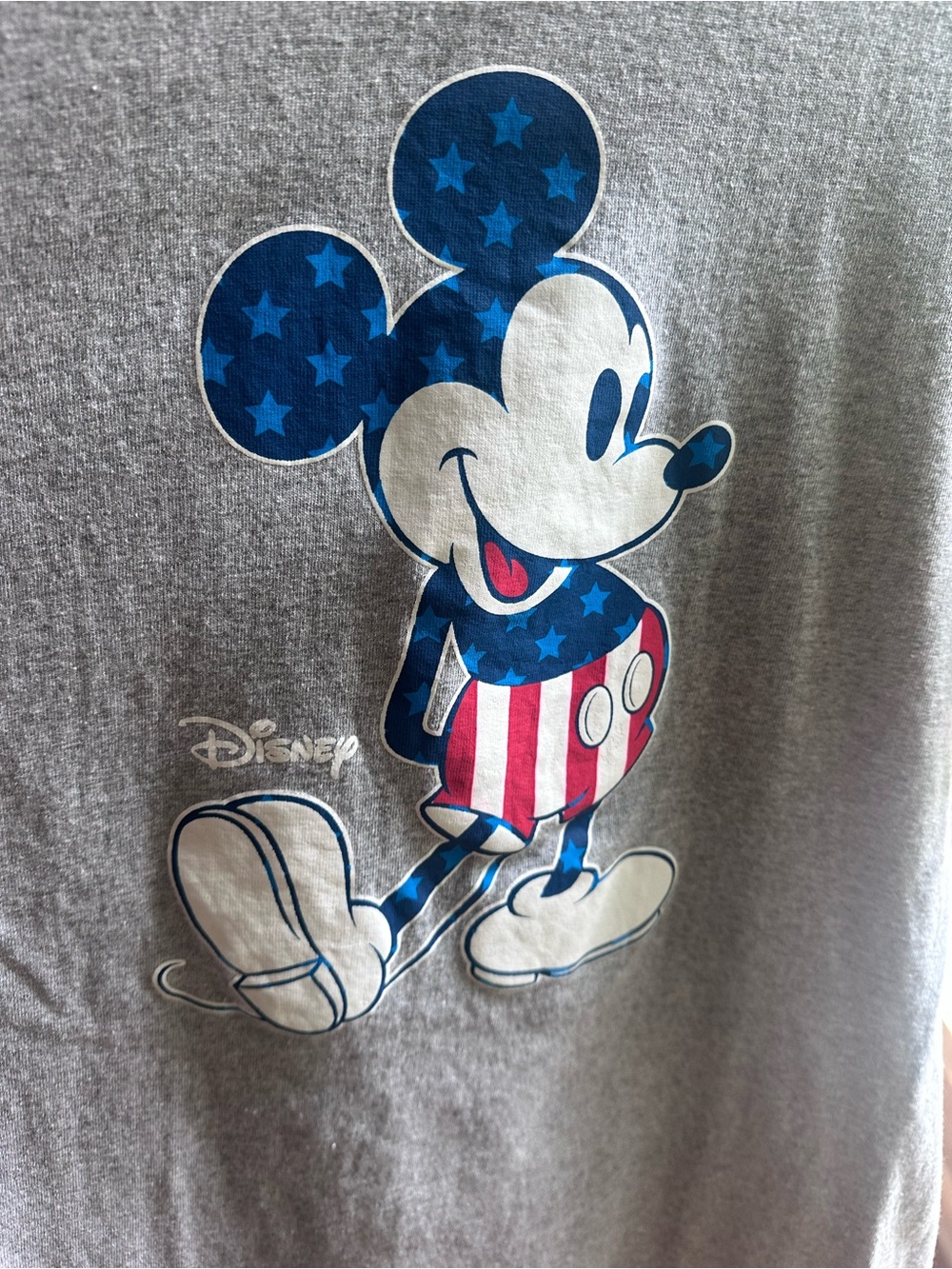 Y2K Disney Mickey Mouse Americana Stars Stripes Graphic Tee USA Adult L
